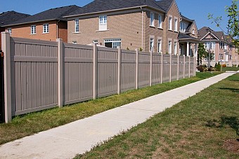 Tan, 3 Rail privacy fence